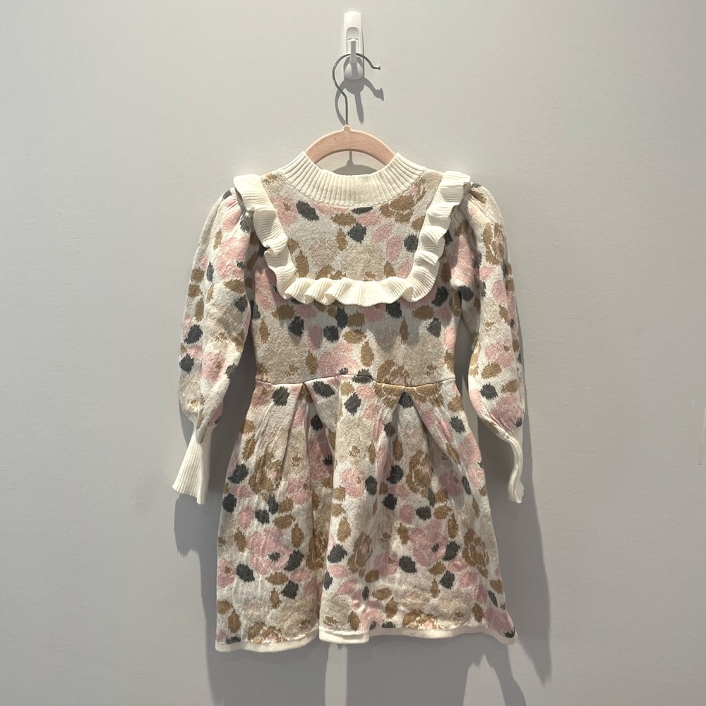 Janie and Jack Flower Sweater Dress, Girl’s, Size 3